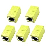 RJ45 LANケーブル用中継コネクタ (イエロー)