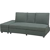 アイリスプラザ 引出・テーブル付多機能ソファー グレー 幅178×奥行100×高さ77cm SFB-V001