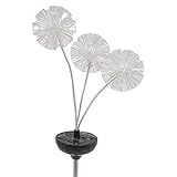 ソーラーライト 照明器具 【フラワー型】 太陽光蓄電式 LEDランプ ( 玄関 屋外 ガーデン 室内 ) クリアー ( 透明 )