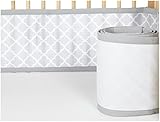 BreathableBaby Mesh Printed Crib Liner, Gray
