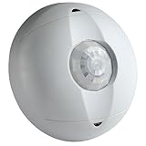 Leviton OSC04-I0W Ceiling Mount Occupancy Sensor, PIR, 360 Degree, 450 sq. ft. Coverage, Self-Adjust