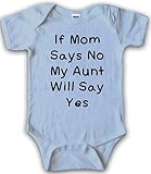 ブルーもしママが私の叔母ははいと言わないと言ったらクリーパーおかしいベビーロンパース - newborn