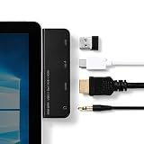 サンワダイレクト Surface Go 3 /Go 2 /Go専用 USB-Cハブ HDMI(4K対応)/USB-C(PD対応)/USB3.0/3.5mm4極ミニジャック バスパワー ブラック 400-HUB073BK