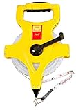 Starrett KTS537-200M-N ABS Plastic Yellow Case Open Reel Fiberglass Long Tape, English Graduation St