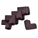 uxcell コーナークッション　コーナーガード　コーナーパッド　コーナーカバー エッジ 保護 プロテクター パッド フラット ルーム 引き出し 気泡ゴム製 ダックブラウン 8個入れ