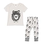 Ochine　子供服　ショートTシャツ+ロングパンツ　男の子　セット　綿製品　かわいいプリント　キッズ　普段着　カバーオール　出産祝い　4-24月設定 ホワイト　グレー