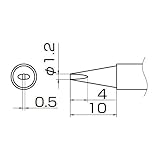 白光:こて先/1.2D型(Z) 長寿命 T12-D12Z 000056087202