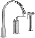 Parmir Water Systems SSK-1300 Three Hole Double Handle Kitchen Faucet and Pull Out Sprayer, Brushed 