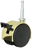 Shepherd Pacer Series 50mm Diameter Die-Cast Twin Nylon Wheel Swivel Caster with Brake, 5/16 Diamete