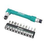 ProsKit 1pk-212 Precision L字型角度のヘッドツインソケットレンチドライバーセットノンスリップハンドルプロフェッショナル10 in 1スクリュードライバーセットトルクスandフ