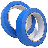 Akuoly 建築塗装用マスキングテープ Masking Tape 幅24mm長さ50m 2巻入 ブルー