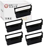 【エコッテ】 star (スター精密)用 RC-300B / RC300B / RC-300 / RC300 インクリボンカセット 黒 5個 SP347 SP342 SP322 SP321 SP320 SP317 SP312 SP300 MP342 MP322