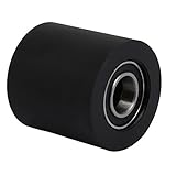 uxcell ベアリングプーリー ローラーホイール ブラック 防錆 10mm内径 30mm外径 30mm厚さ