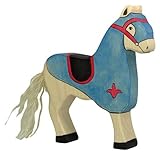 Holztiger Competition horse Toy Figure, Blue [並行輸入品]