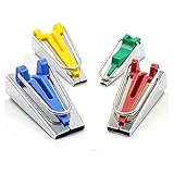 MUAH! バイアステープ かんたん 作成 テープメーカー (4サイズ セット) 袖ぐり 衿ぐり パイピング 始末 オリジナル 洋裁 手芸 DIY 縫製