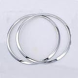 Yutner - For Jeep Wrangler JK Rubicon TOP Roof Speaker Sound Cover Trim Interior Chrome ABS Sticker 