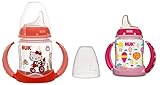 NUK 2 Count Pretty In Pink Leaner Cup, 5 oz, Hot Air Balloons and Hello Kitty by NUK