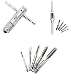 Perfk M3~M8 ネジタップセット 　M3~M8とM5～M12タップレンチ 　M3～M8ラチェットハンドタップ　ねじタップ　Tハンドルタップレンチ