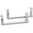 LOOKTHED Towel Rack for Cabinet, Strong Steel Towel Bar Holder 9" Wide - 2 Pack