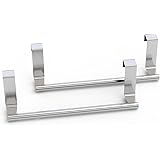 LOOKTHED Towel Rack for Cabinet, Strong Steel Towel Bar Holder 9" Wide - 2 Pack