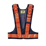 多機能ベスト(紺/橙) (メッシュ部：紺 反射部：橙)【代引不可】 スポーツ レジャー DIY 工具 作業着 [並行輸入品]