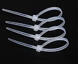 200個セルフロックナイロンプラスチックケーブルタイケーブルワイヤージップワイヤー (ホワイト)