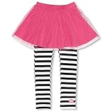 ベビードール チュール付スカッツ ウルトラストレッチパンツ レギンス付スカート 子供服 130 8ピンク/ボーダー:ロング丈