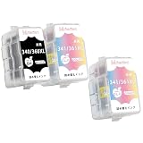 【Momono】BC-340 BC-341 BC-360 BC-361 詰め替え 補充インク 2本（1BK/1CLR）互換インク 顔料 ブラック染料 3色カラー 互換 インクカートリッジ 大容量 個別包装 増量 説明書付き