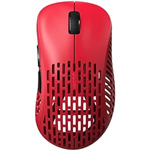 Pulsar Gaming Gears ワイヤレス ゲーミングマウス Xlite PXW03 超軽量 59グラム エルゴノミクス 2.4Ghz 1ms 20000 DPI Optical Sensor PAW3370 国内正規品 (マウス単品, Red)