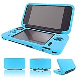 RDFJ Newニンテンドー2DS LL用 シリコン保護カバー 衝撃吸収 全面保護 着脱簡単 ケース (シーブルー)