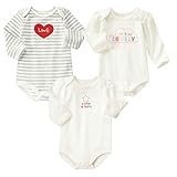 GYMBOREE(ジンボリー) 長袖ボディスーツ 白 ボーダー ベビー 6-12m 星(A star is born) [並行輸入品]