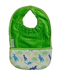 Silly Billyz Towel Pocket Bib, Lime Green, 3 mos - 3 Yrs by Silly Billyz
