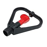 uxcell スプリンクラーヘッド　プラスチック　ブラック　レッド　家庭花園用　回転ヘッド　スプレー