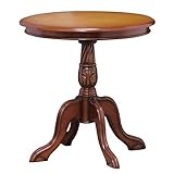 インテリア 家具 便利 おしゃれ ラウンドテーブル(サイドテーブル) 【コモ】 木製(マホガニー) 丸型 アンティーク調 【完成品】
