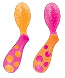 Sassy Less Mess Spoons - Pink/Orange - 2 ct by Sassy