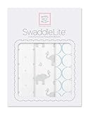 スワドルデザインズ おくるみ ライト スターリング & パステルリトルドット/エレファント&チッキー/モッドサークルオンホワイト パステル ブルー 3枚セット SD-478PB 【日本正規品】