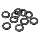 PATIKIL M7 ゴム製平ワッシャー 10個パック 7mm 内径 12mm 外径 3 mm 厚シーリングスペーサーガスケットリング 蛇口パイプ水ホースファスナーボルト用 黒