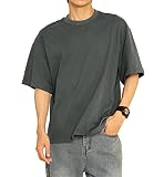 [FEISEDY] 大きいTシャツメンズ 半袖 綿100 春服 oversized 厚手Tシャツ ゆったり A8047