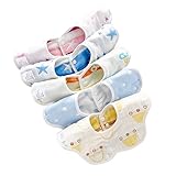 よだれかけ ベビービブ 6重ガーゼ お食事エプロン 花びら型 360度回転 食事用 両面使えるビブ 強い吸水力 通気性 出産のお祝いギフト スタイ 5枚