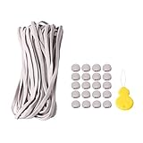 マスクゴム ストッパー セット 平ゴム 太さ 5mm 長さ 約 10m 5色選べる グレー