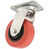 Polyurethane Caster Wheel with Swiveling Top Plate - 5-Inch - 750 lb. Load Capacity - for Use on Har