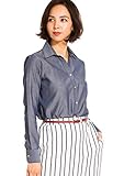[LEONIS SHIRTS & FAVORITES] きれいめで肌当たりの良いダンガリーシャツブラウス スキッパー ネイビー M ［44202］cpnB