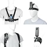 Insta360 X5/X4/X3/Ace Pro/Go3S/GoPro Hero 13-10向け アクションカメラ用マウントキット、チェストストラップ/バックパック/ヘッドマウント、クイックリリースバックル付き、Insta360/GoPro対応