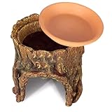 ozgram シェルター 切り株 【Sサイズ】 (幅140 mm×奥行140mm×高さ130mm)浮き島 爬虫類 両生類 カメ レオパ 日光浴 隠れ家 水槽 陸地 足場 テラリウム