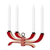 ・【レッド】Jonas Grundell キャンドルホルダー/Nordic Light 4-arms（4本用）自由自在に変形可能！新生活・誕生日...
