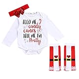 Perfk ベビーグローセット　　ユニセックス　赤ちゃん　綿　　ボディスーツ　　服セット　　誕生日や写真にも適用　　全4サイズ - 白, 100