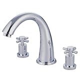 Kingston Brass KS2361DX Concord Roman Tub Filler 7-Inch Spout Reach, Concord Cross Handle, Polished 