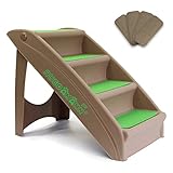 Ruedamann 犬用ステップ ドッグステップ 4段折り畳み 犬階段 犬用スロープ 耐荷重55kg 犬用 踏み台 犬 ステップ 段差 踏み台 高齢犬 シニア犬 ペット 老犬適用