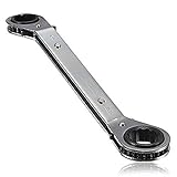 TOOGOO ラチェットレンチセット　8-21 mmダブルリングレンチメトリックハンドツール　19x21mm