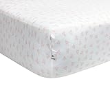 Burt's Bees Baby - Honeybee Print Fitted Crib Sheet, 100% Organic Crib Sheet for Standard Crib and T